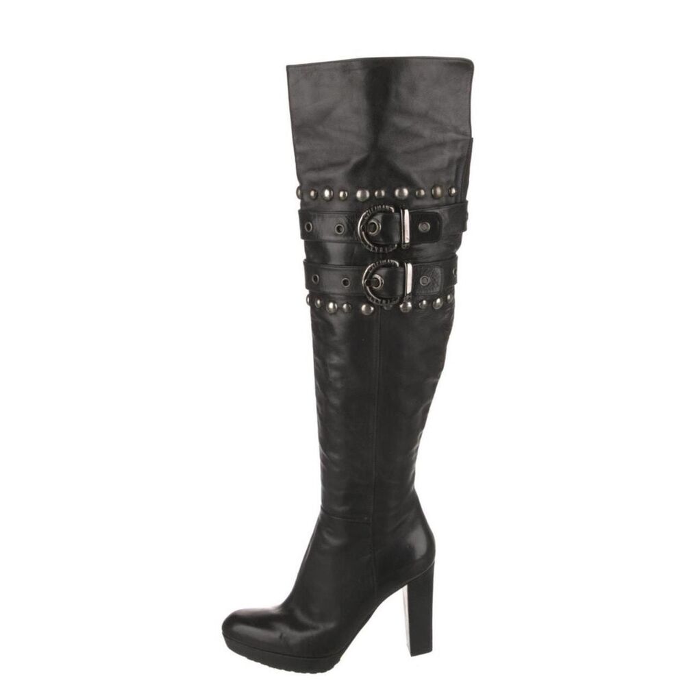 Stuart-weitzman Women's Black and Silver Boots